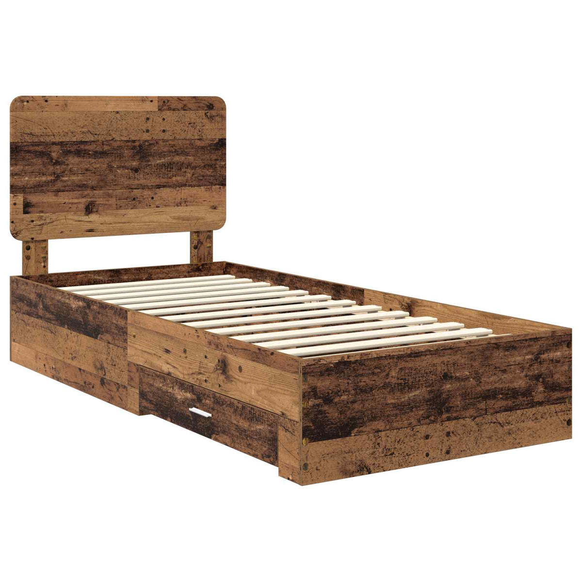 Krevetna konstrukcija Staro drvo 90 x 200 cm Konstruirano drvo Smeđa 203 x 93 x 100 cm