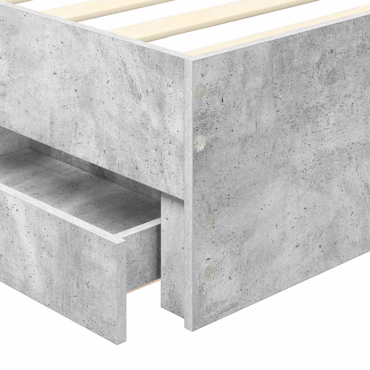 Krevetna konstrukcija s ladicama Betonski sivi 90 x 190 cm Siva 196 x 93 x 90 cm
