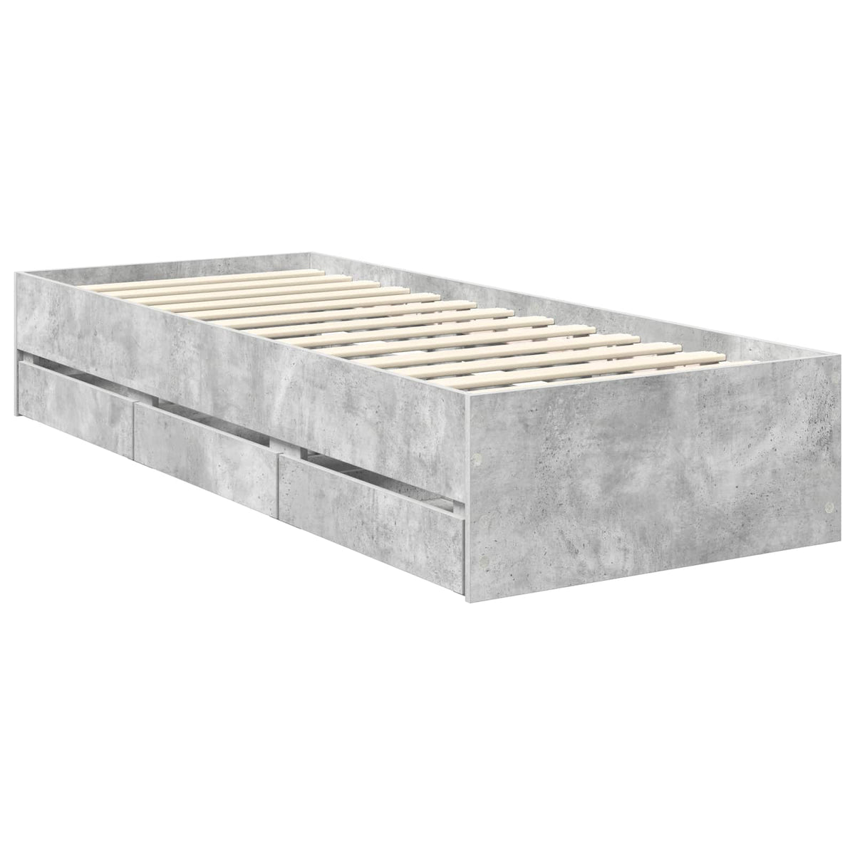 Krevetna konstrukcija s ladicama Betonski sivi 75 x 190 cm Siva 196 x 78 x 90 cm