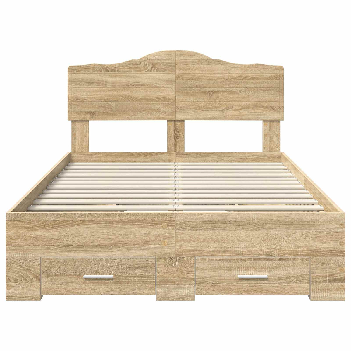 Krevetna konstrukcija s ladicama Sonoma hrast 120 x 200 cm Smeđa 206 x 123 x 90 cm