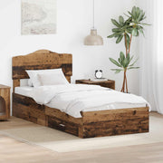 Krevetna konstrukcija Staro drvo 90 x 200 cm Konstruirano drvo Smeđa 206 x 93 x 90 cm