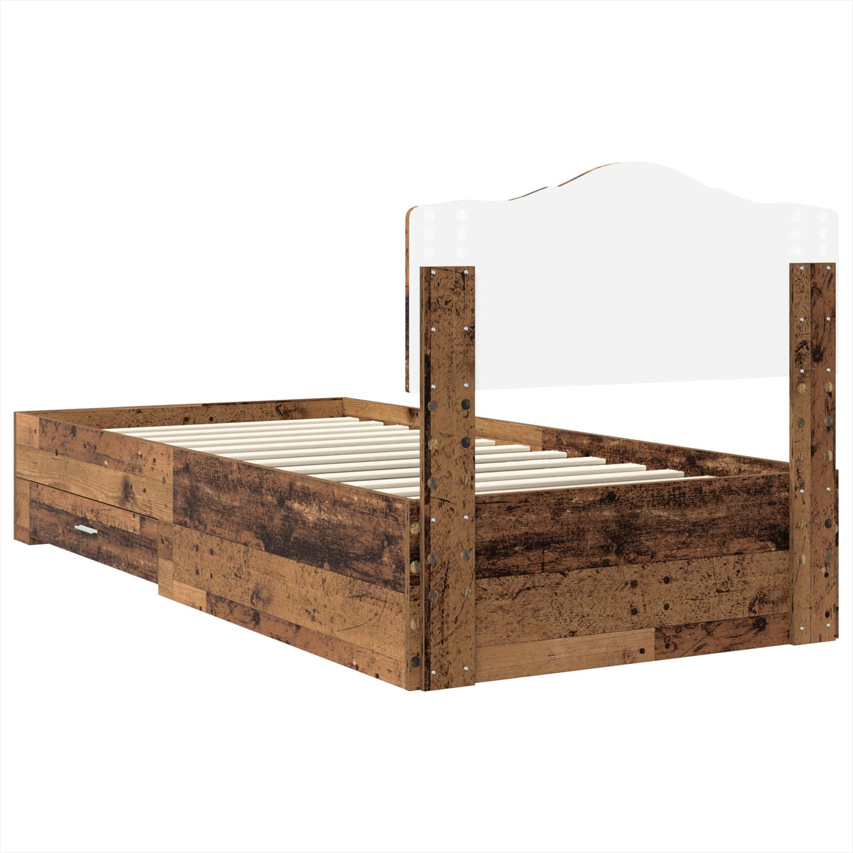 Krevetna konstrukcija Staro drvo 90 x 190 cm Konstruirano drvo Smeđa 196 x 93 x 90 cm