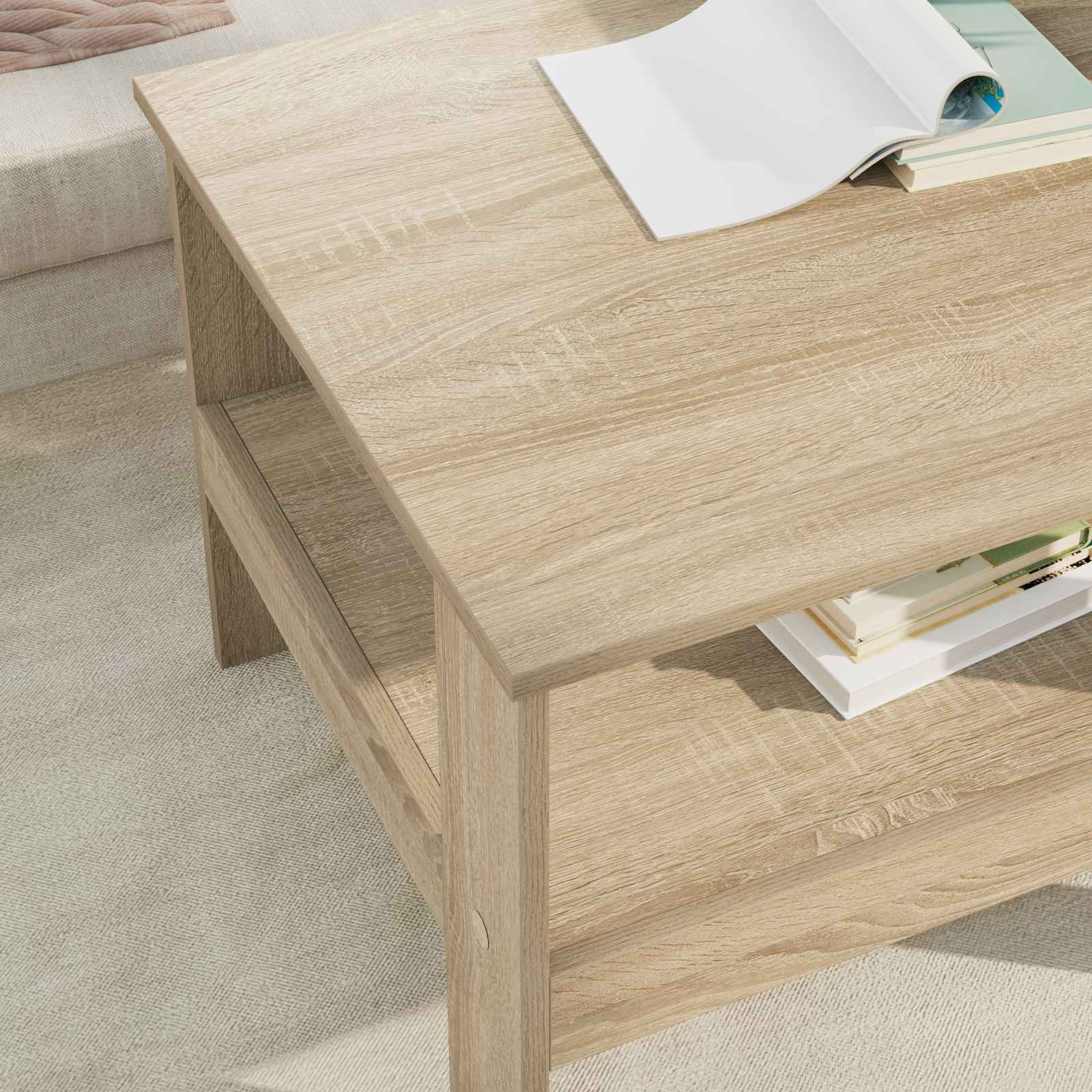 Kava Stol Sonoma hrast 57 x 55 x 45 cm Konstruirano drvo
