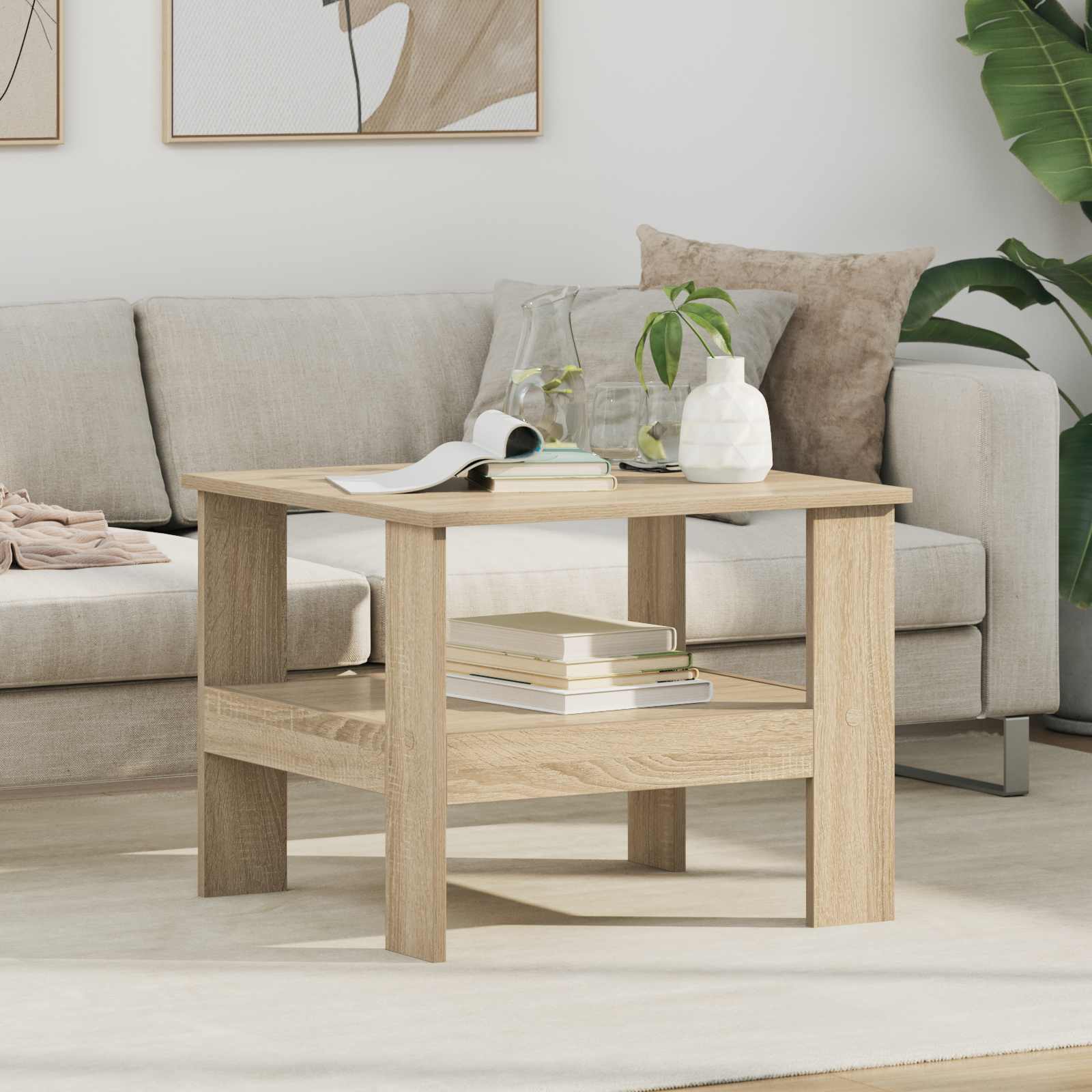 Kava Stol Sonoma hrast 57 x 55 x 45 cm Konstruirano drvo