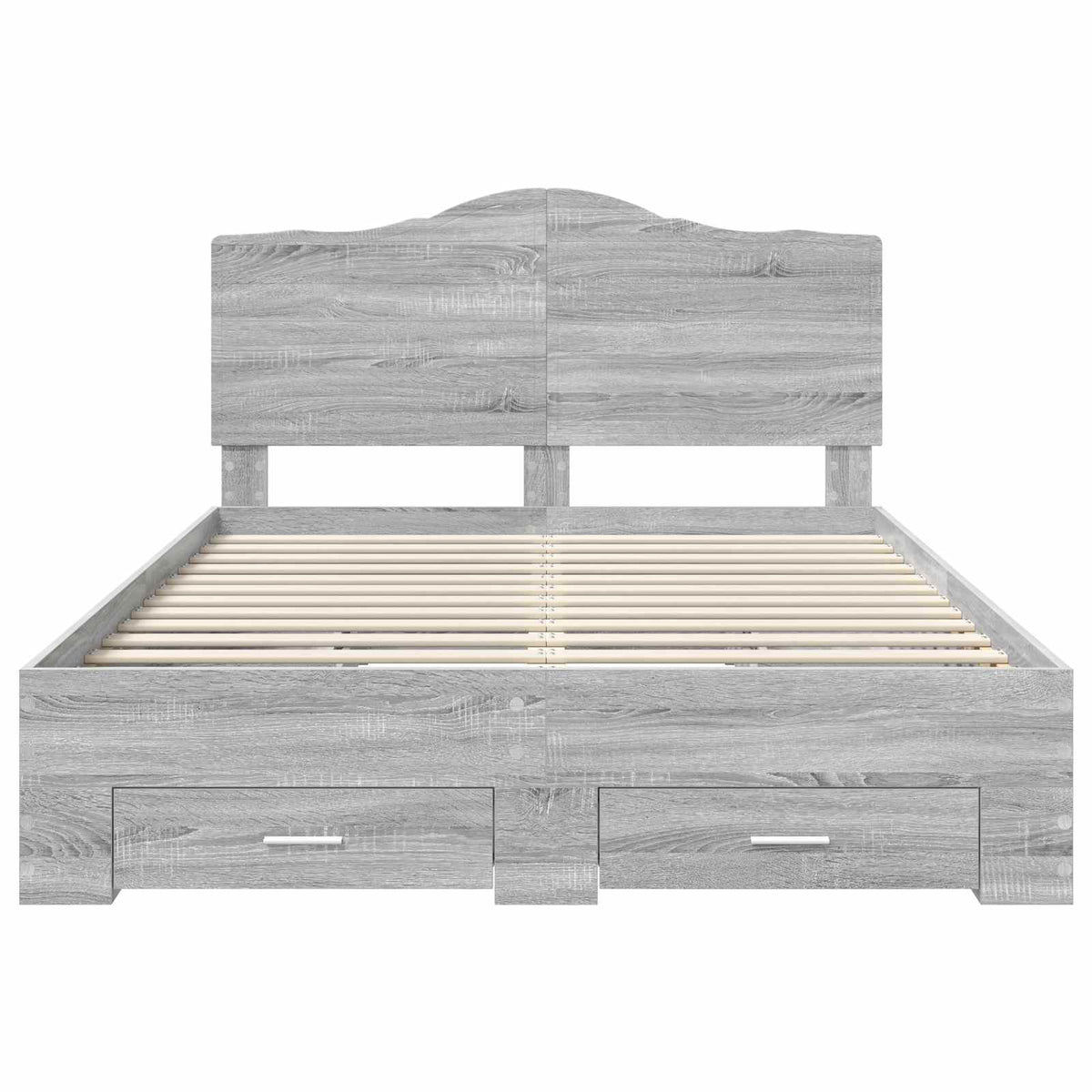Krevetna konstrukcija s ladicama Siva Sonoma 140 x 190 cm 196 x 143 x 100 cm