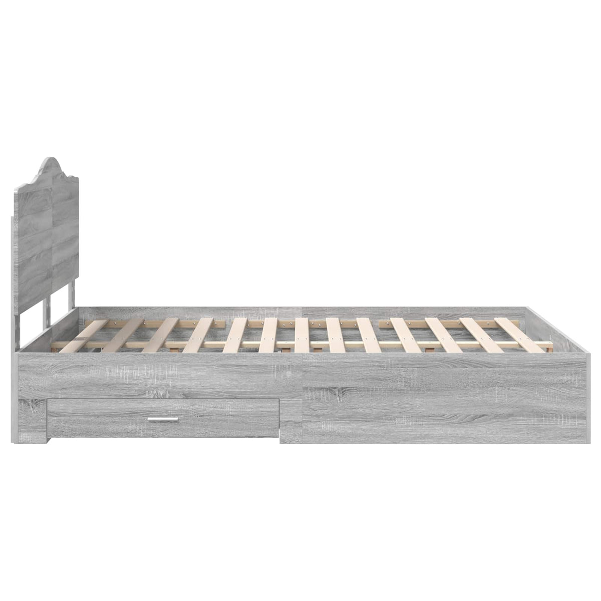 Krevetna konstrukcija s ladicama Siva Sonoma 140 x 190 cm 196 x 143 x 100 cm