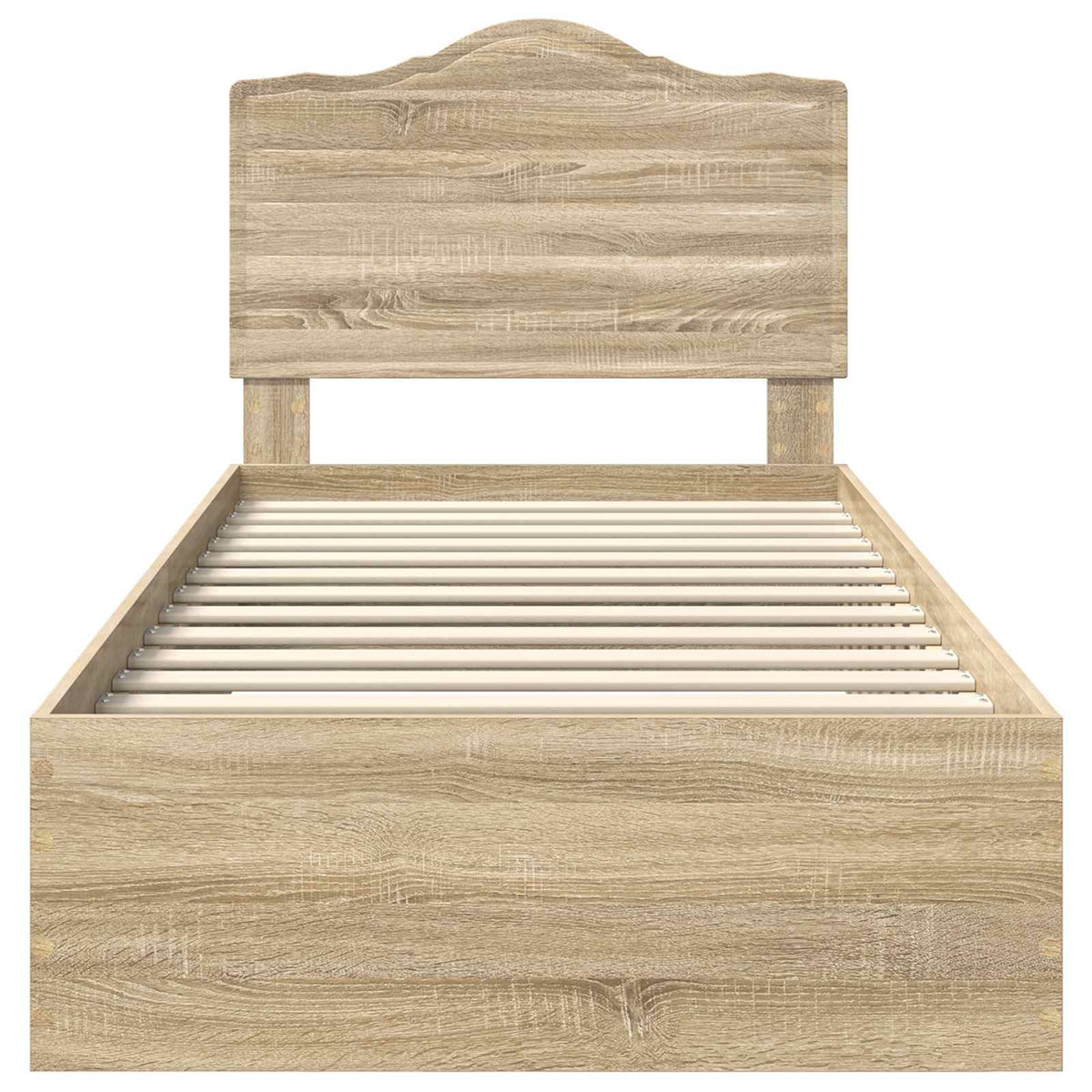 Krevetna konstrukcija s ladicama Sonoma hrast 100 x 200 cm Smeđa 203 x 103 x 100 cm