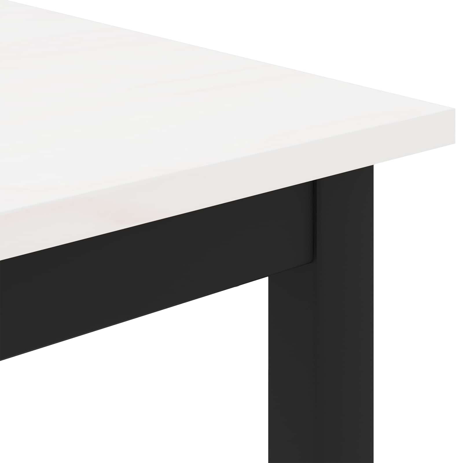 Kava Stol Bijelo 100 x 100 x 45 cm Čvrsto borovo drvo