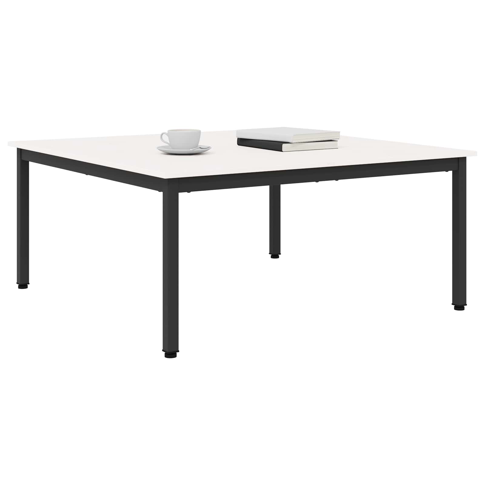 Kava Stol Bijelo 100 x 100 x 45 cm Čvrsto borovo drvo