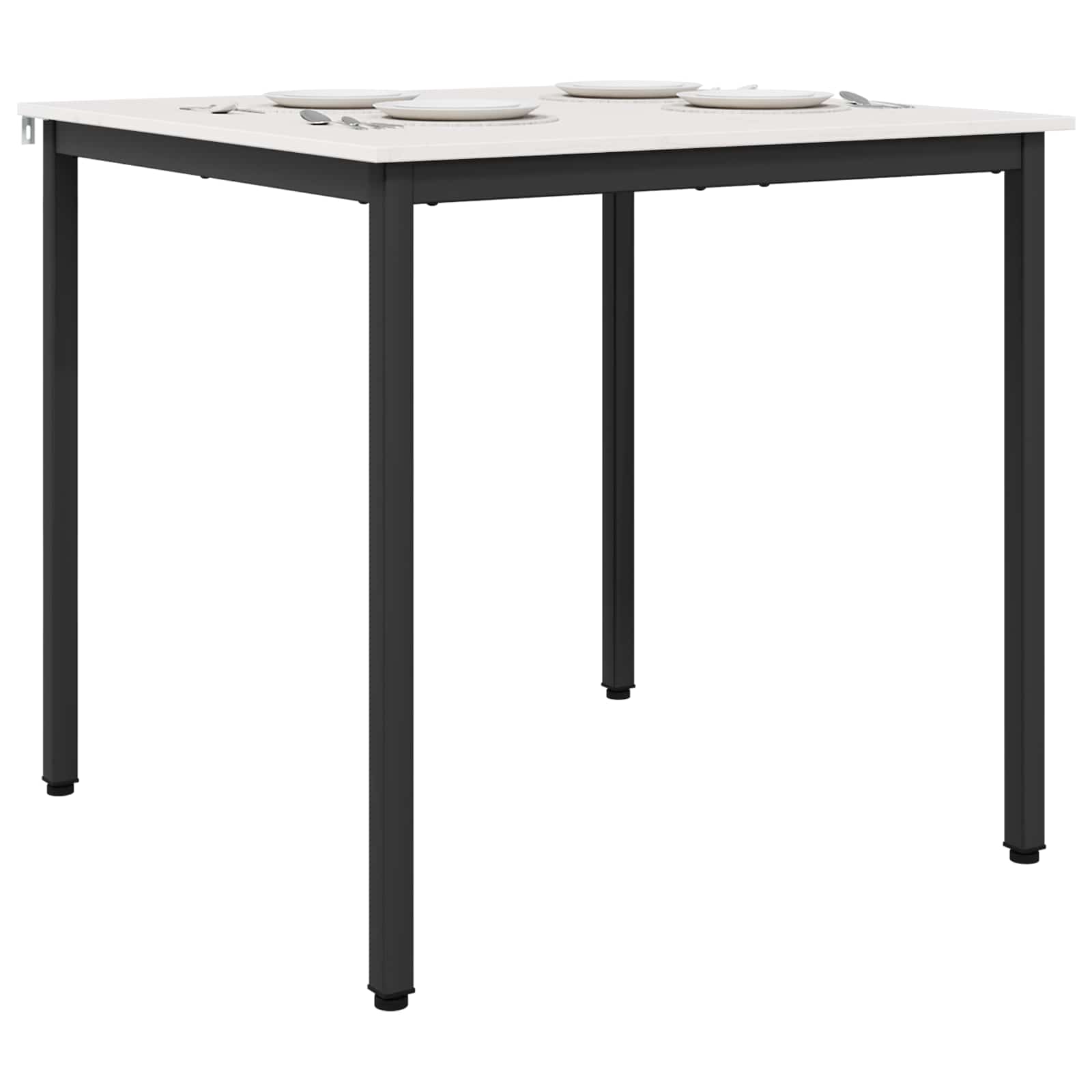 Stol za objedovanje Bijelo 80 x 80 x 75 cm Čvrsto borovo drvo