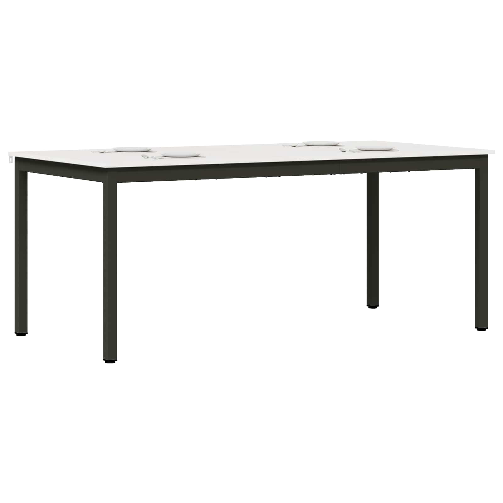 Stol za objedovanje Bijelo 180 x 90 x 75 cm Čvrsto borovo drvo