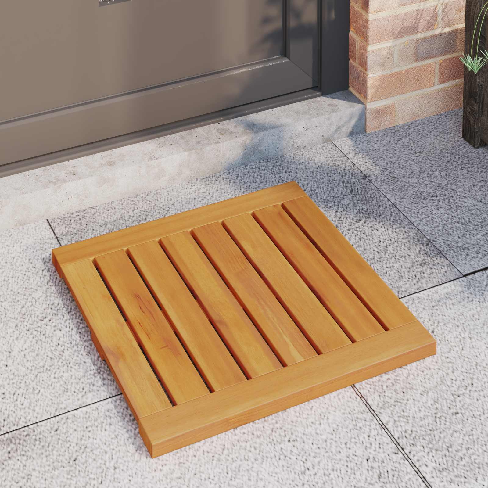 Prostirka za kupanje Smeđa 50 x 50 cm Čvrsto drvo akacije