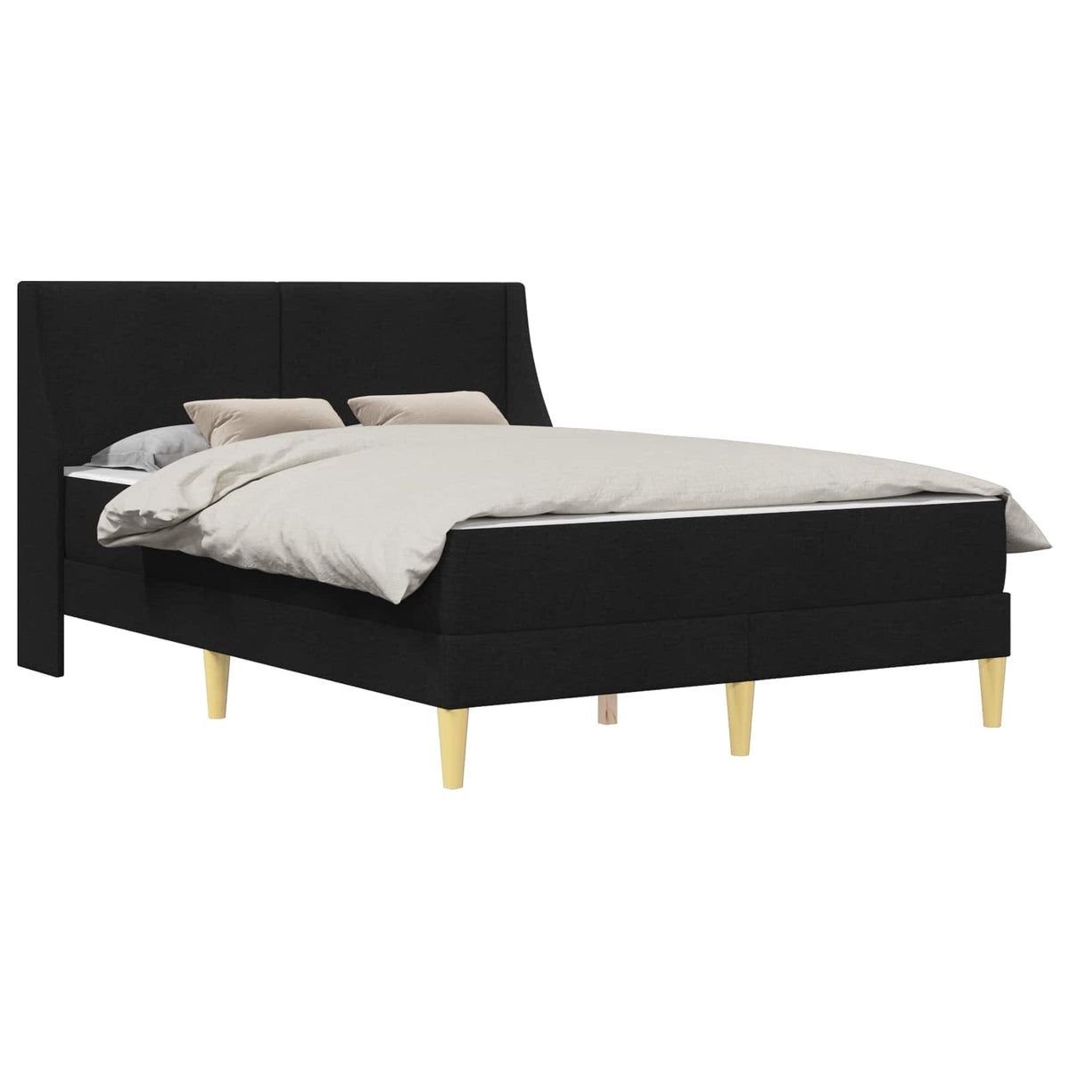 Okvir kreveta s madracem Crna 140 x 190 cm Poliester