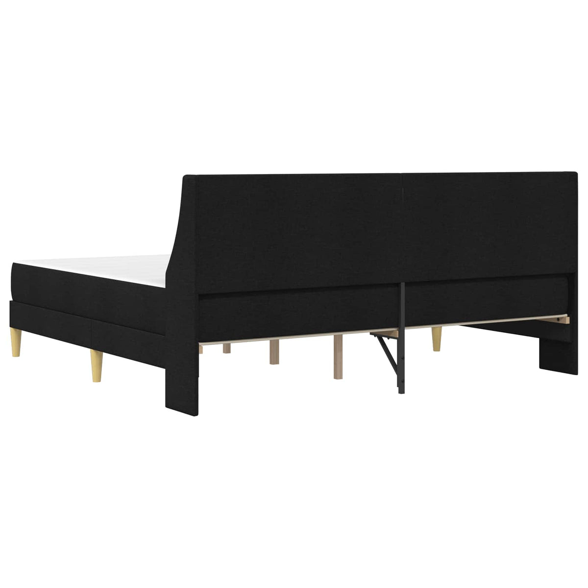 Okvir kreveta s madracem Crna 200 x 200 cm Poliester