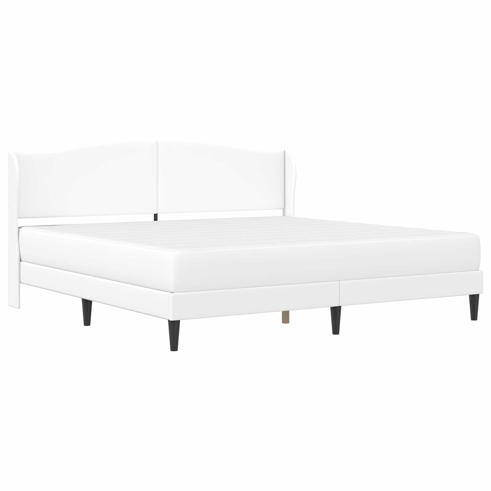 Krevetna konstrukcija Bijela 200 x 200 cm Umjetna koža