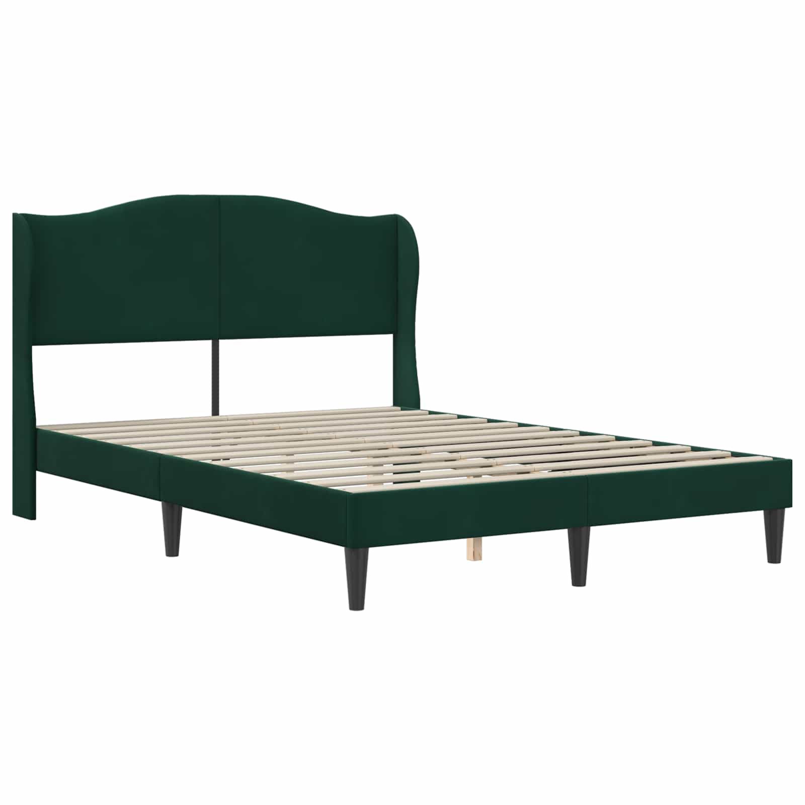 Krevetna konstrukcija 2 pcs Tamnozelena 120 x 190 cm Baršun