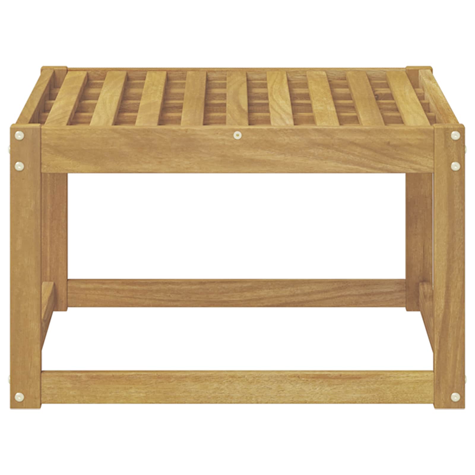 Vanjski Hocker Čvrsto drvo akacije Bijela 59 x 59 x 37 cm
