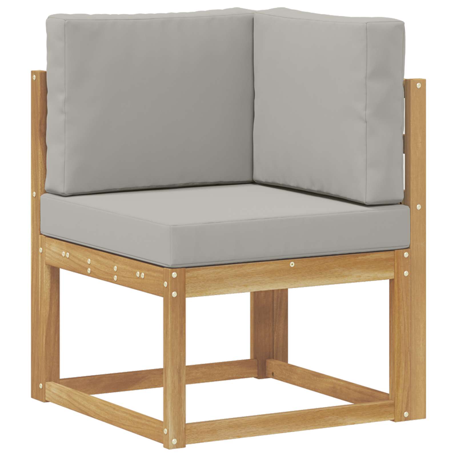 Set vanjskih sofa Bijela i svjetlosiva 51 x 54 x 73 cm