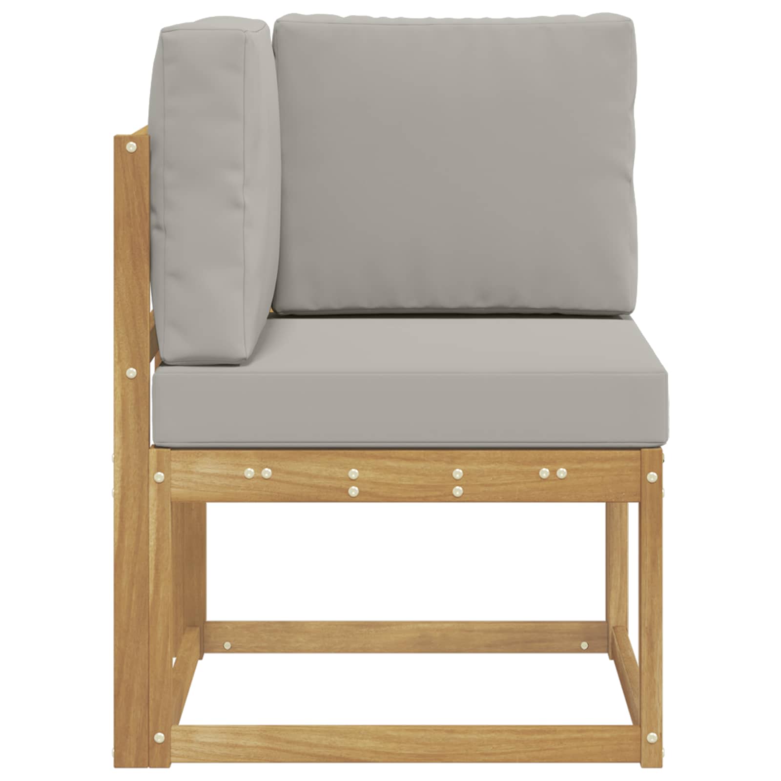 Set vanjskih sofa Bijela i svjetlosiva 51 x 54 x 73 cm