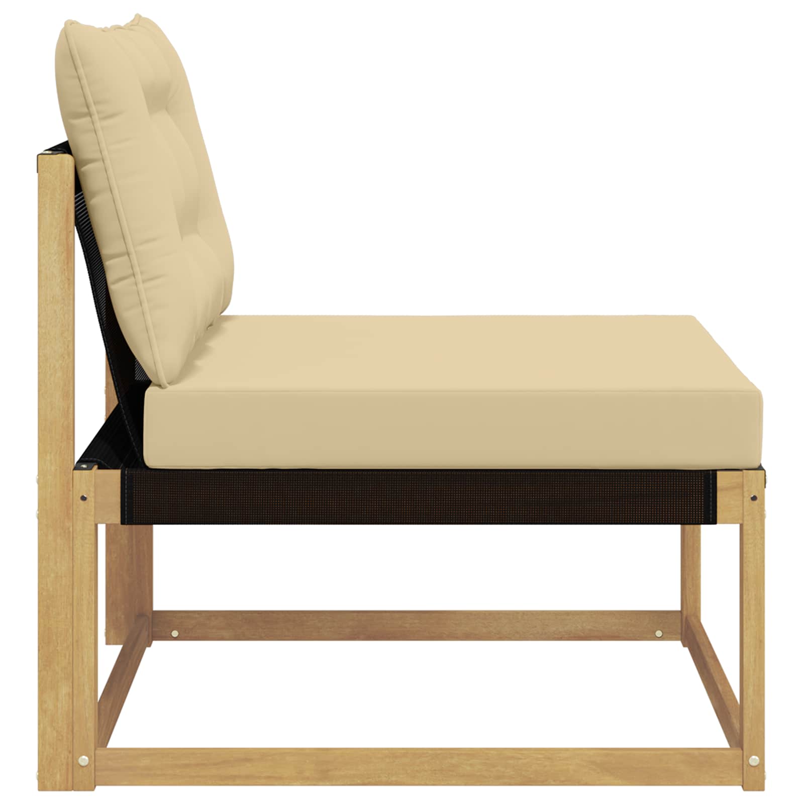 Srednja sofa za van s jastukom Bijela 79 x 83 x 73 cm čelik