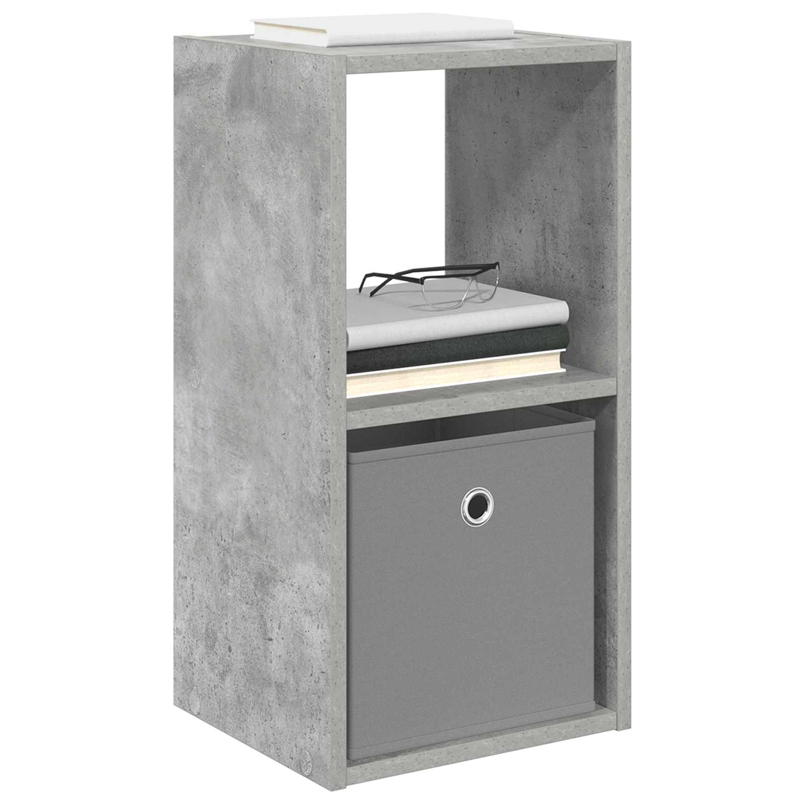 Noćni ormarić s ladicama Betonski sivi 30,5 x 27 x 59,5 cm