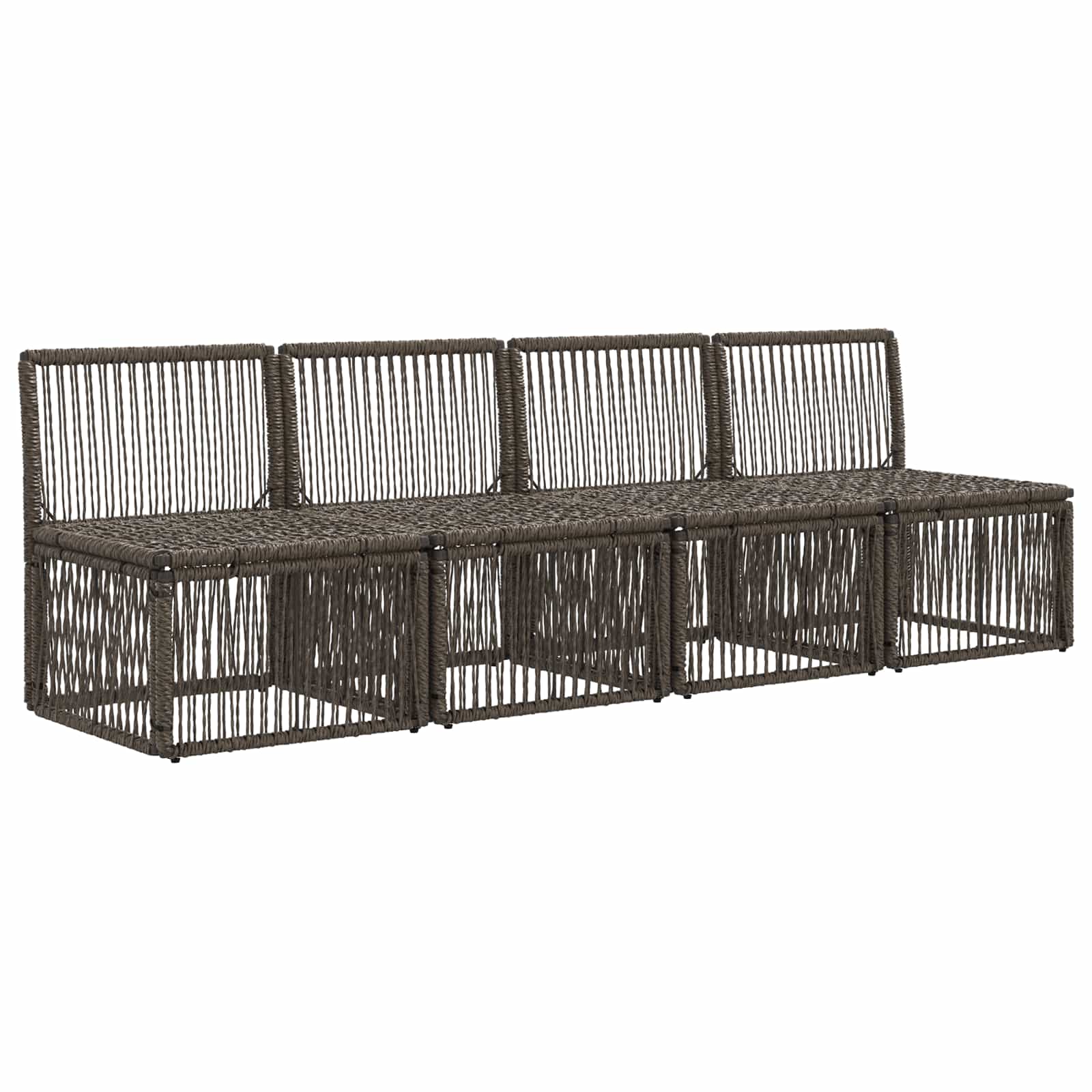 4-sjedala sofa 4 pcs 4-Broj sjedala Siva poliratan