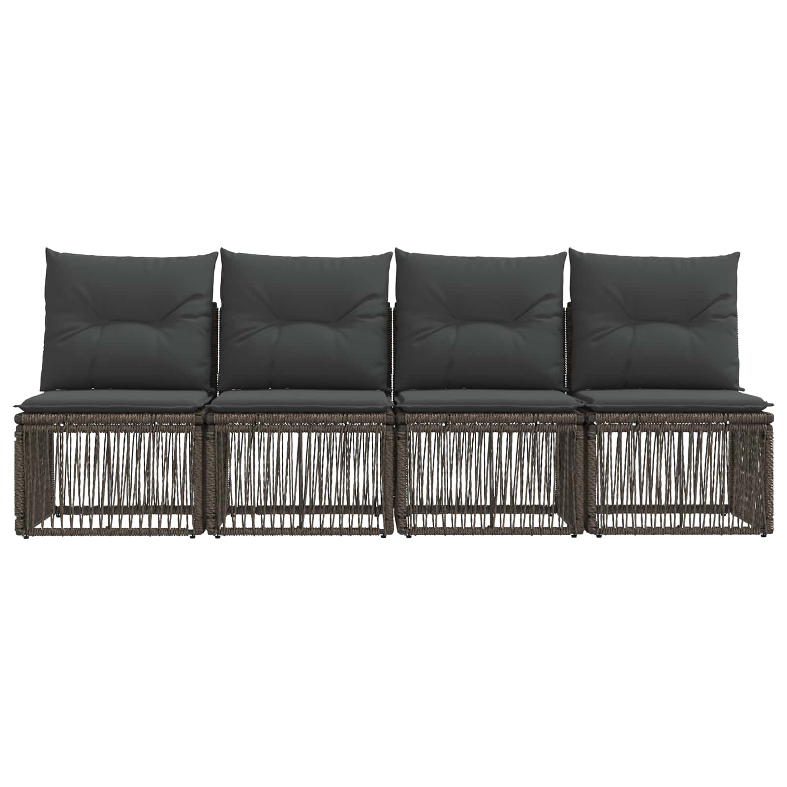 4-sjedala sofa 4 pcs 4-Broj sjedala Siva poliratan