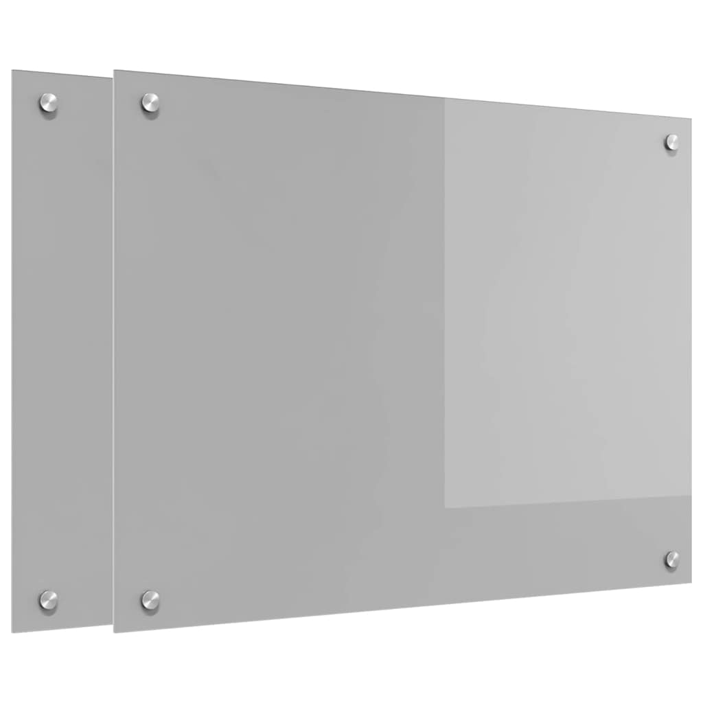 Kuhinjski zid 2 pcs Svijetlo siva 80 x 60 cm