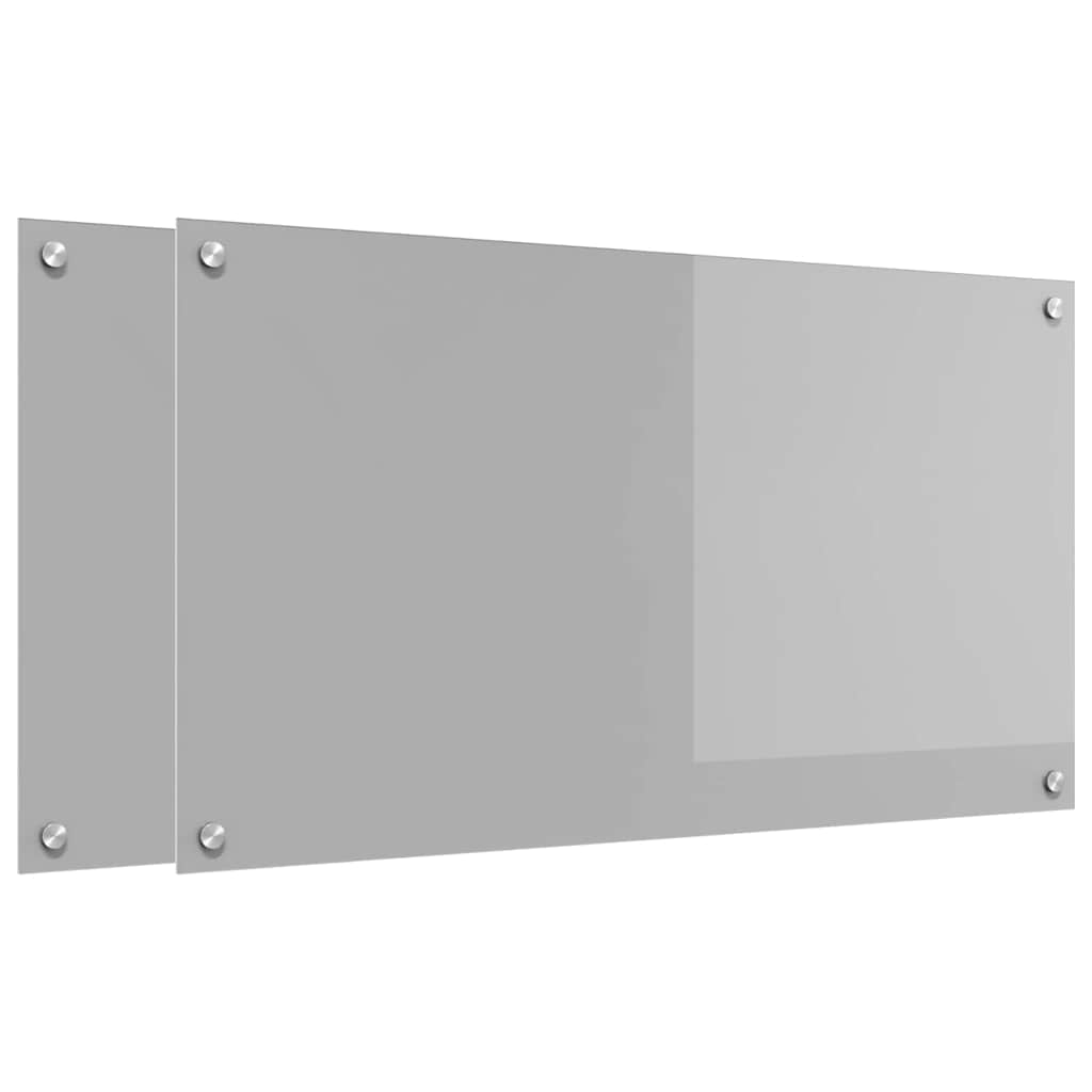 Kuhinjski zid 2 pcs Svijetlo siva 90 x 50 cm