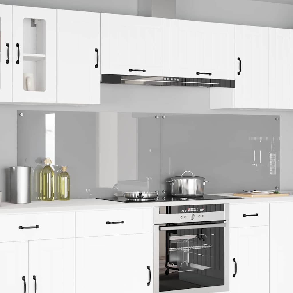 Kuhinjski zid 2 pcs Svijetlo siva 110 x 60 cm