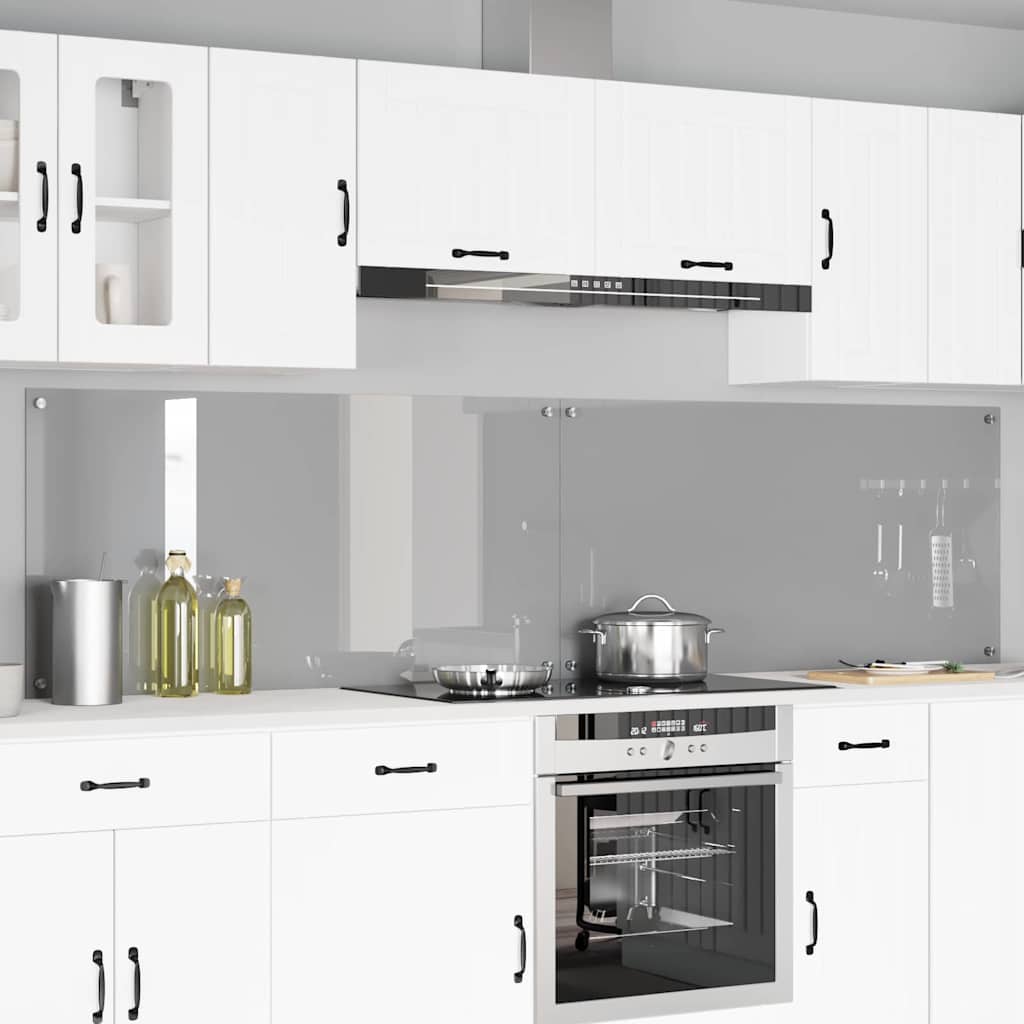 Kuhinjski zid 2 pcs Svijetlo siva 120 x 60 cm