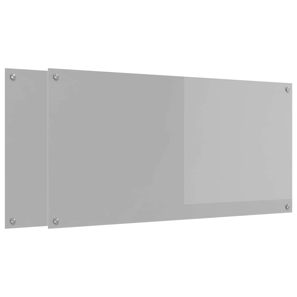 Kuhinjski zid 2 pcs Svijetlo siva 120 x 60 cm