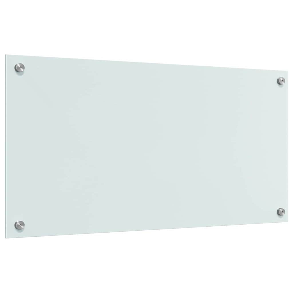 Kuhinjski zid 2 pcs Bijelo 80 x 40 cm Staklo otporno na udarce