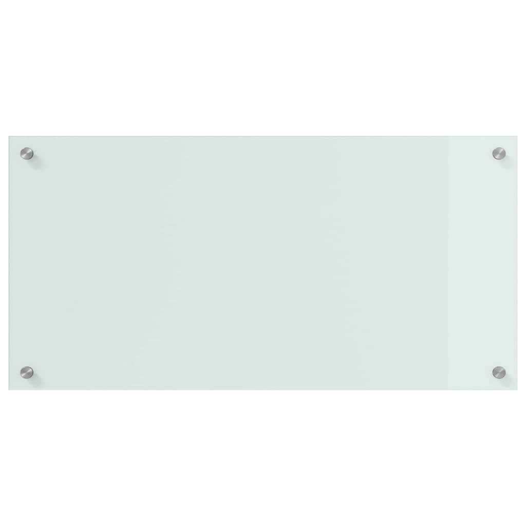 Kuhinjski zid 2 pcs Bijelo 80 x 40 cm Staklo otporno na udarce