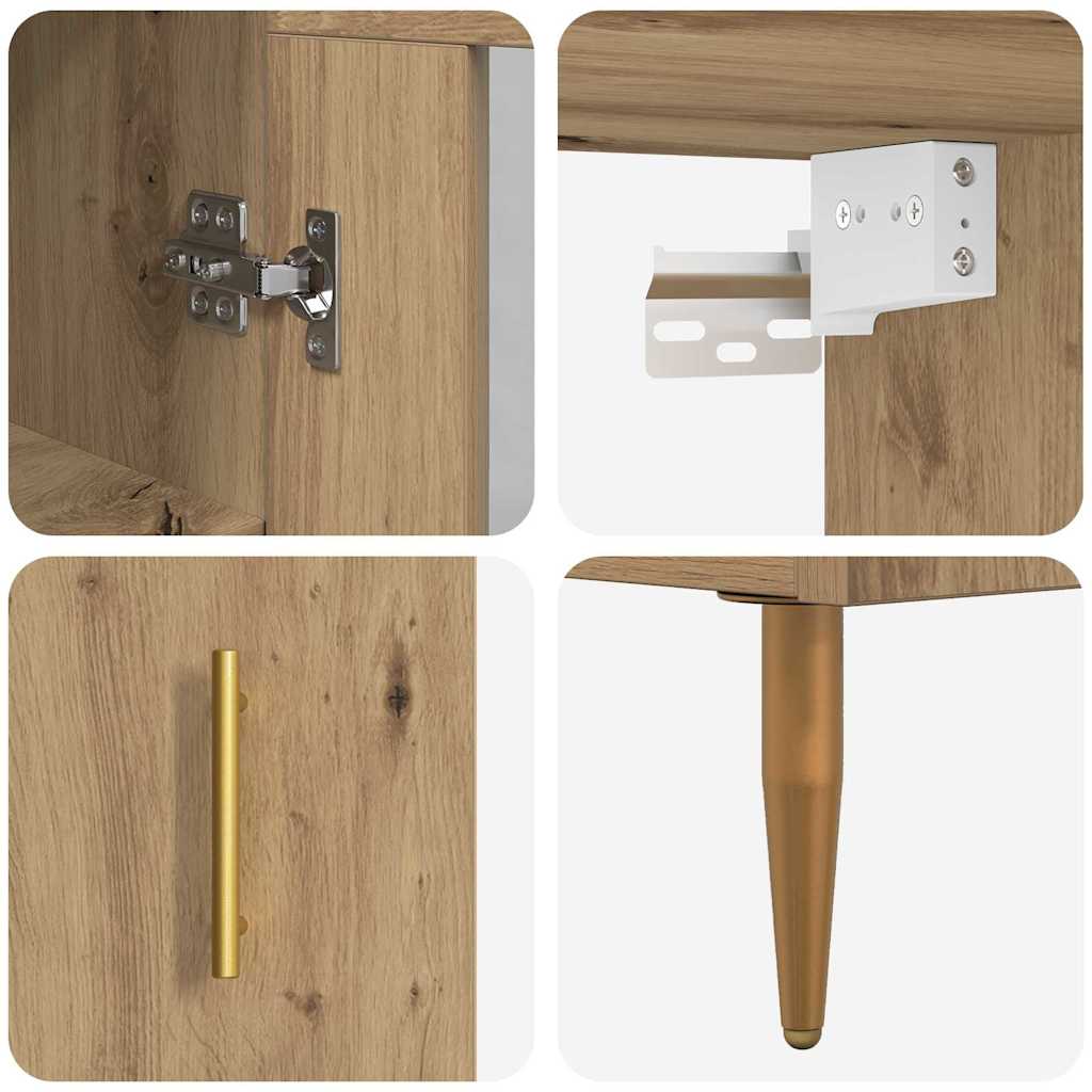 Highboard 2 pcs Umjetnički hrast Konstruirano drvo