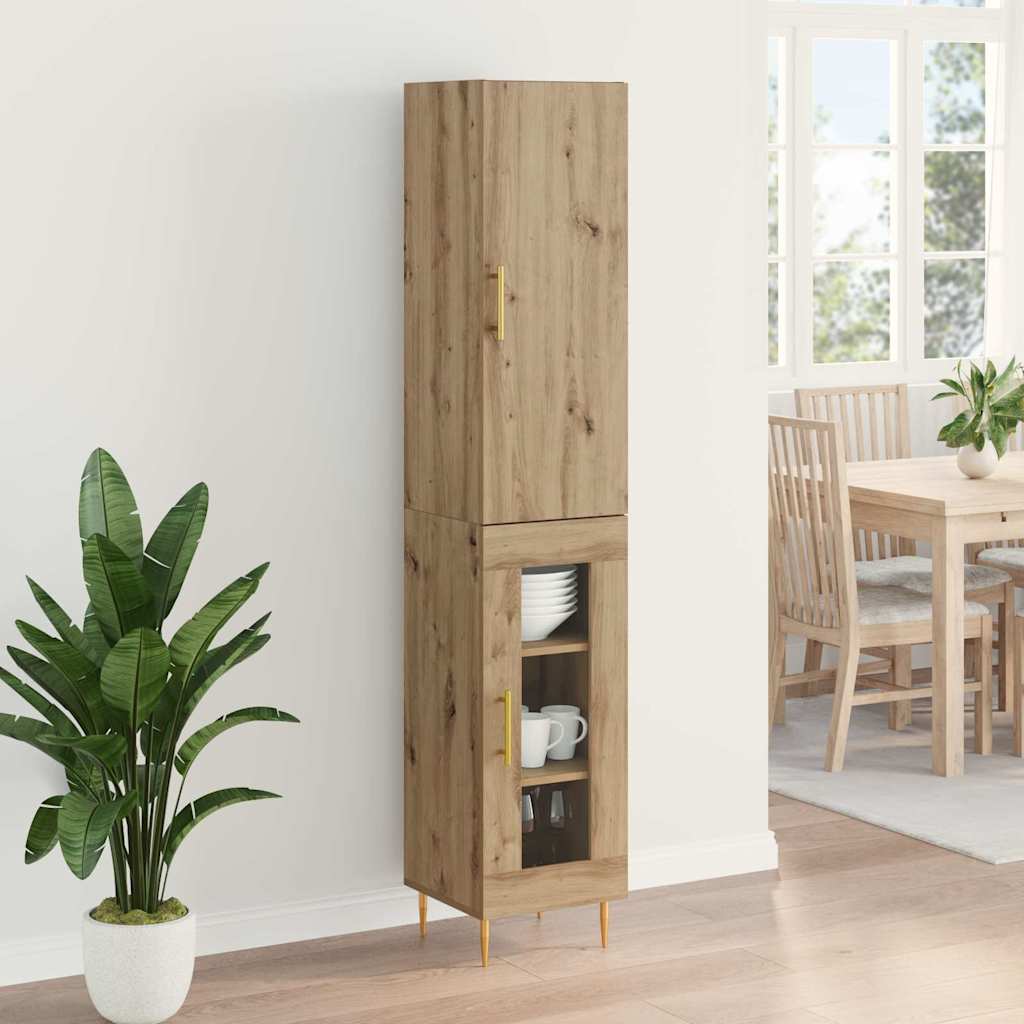 Highboard 2 pcs Umjetnički hrast Konstruirano drvo
