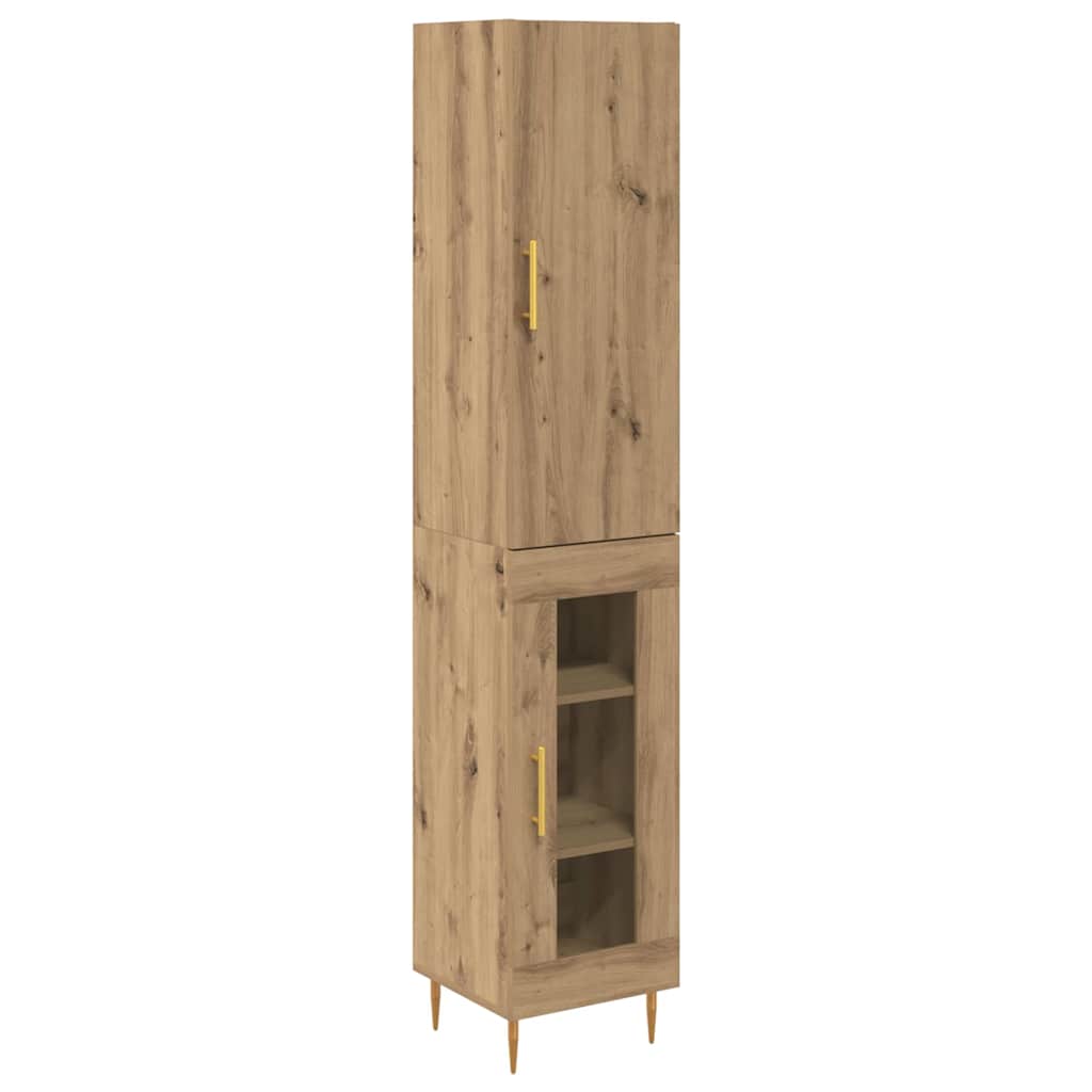 Highboard 2 pcs Umjetnički hrast Konstruirano drvo