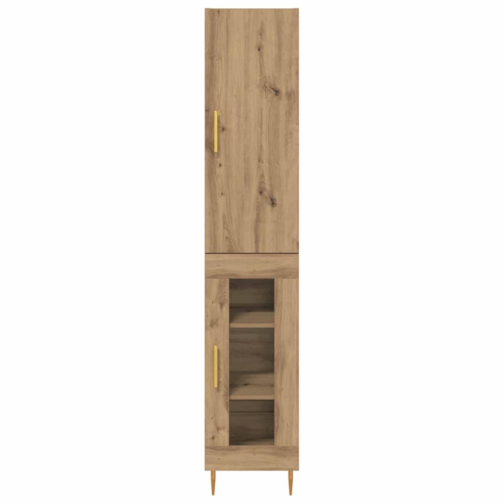 Highboard 2 pcs Umjetnički hrast Konstruirano drvo
