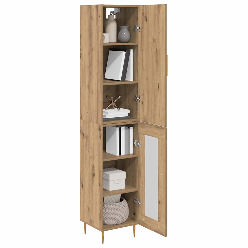 Highboard 2 pcs Umjetnički hrast Konstruirano drvo