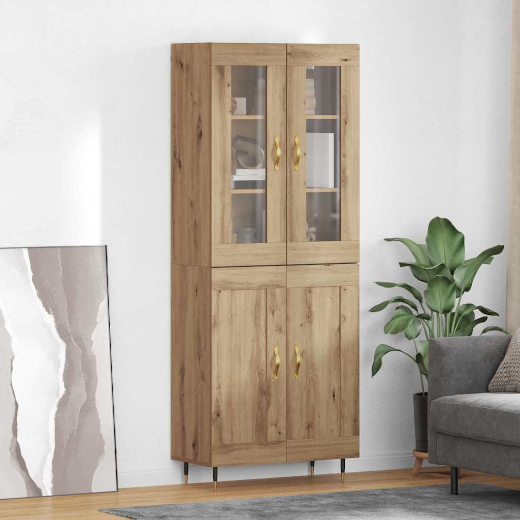 Highboard 2 pcs Umjetnički hrast Konstruirano drvo