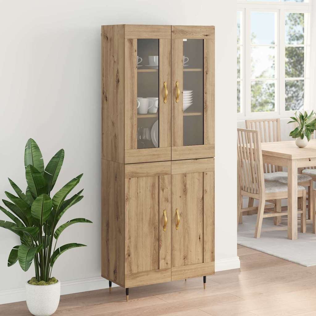 Highboard 2 pcs Umjetnički hrast Konstruirano drvo