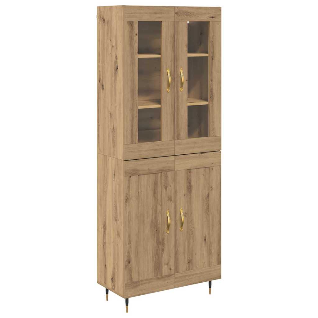 Highboard 2 pcs Umjetnički hrast Konstruirano drvo