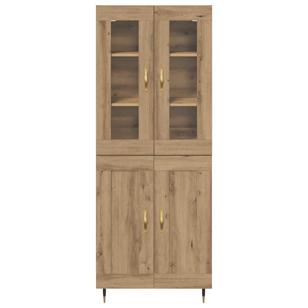 Highboard 2 pcs Umjetnički hrast Konstruirano drvo