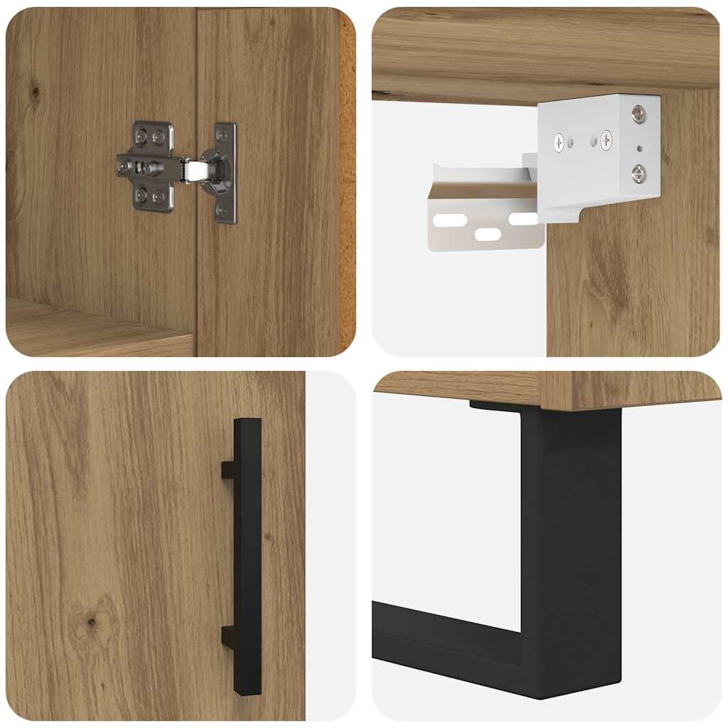 Highboard 2 pcs Umjetnički hrast Konstruirano drvo