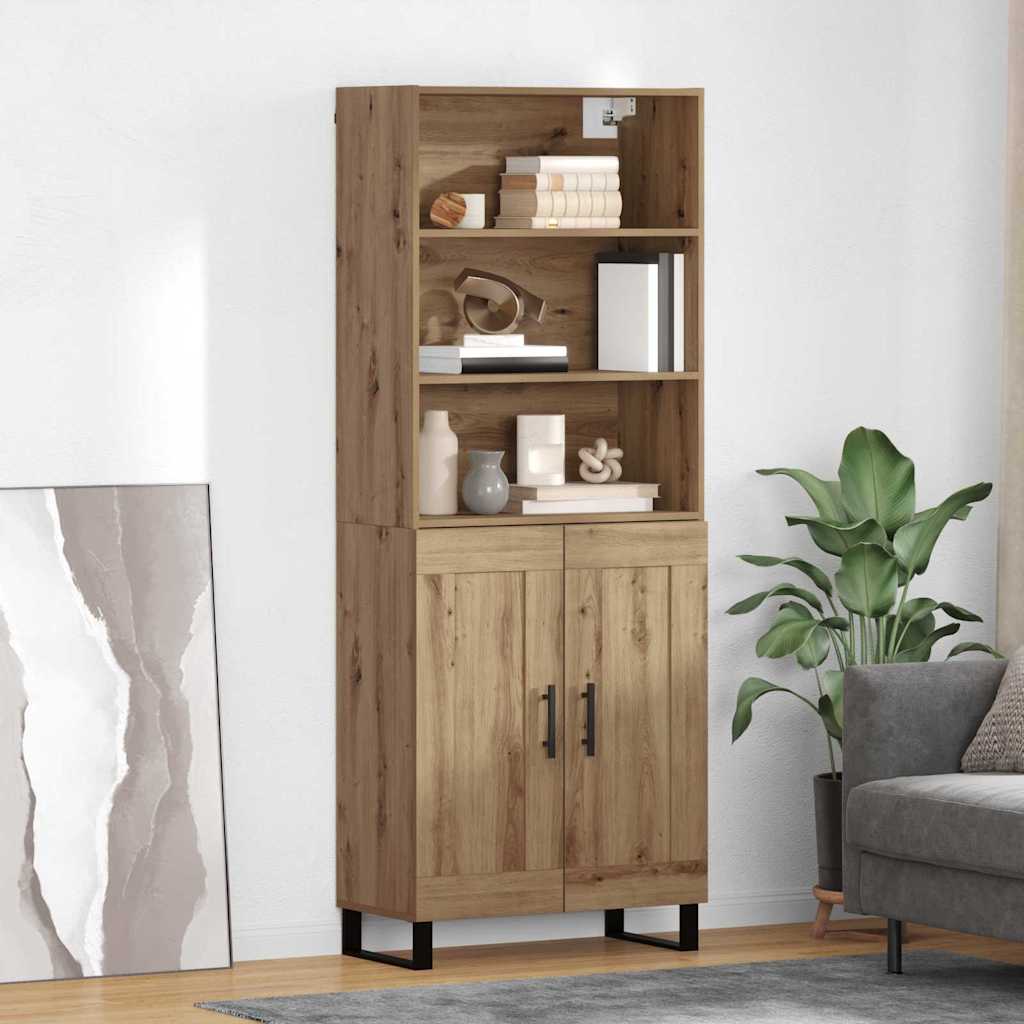 Highboard 2 pcs Umjetnički hrast Konstruirano drvo