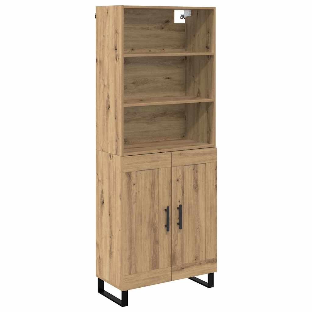 Highboard 2 pcs Umjetnički hrast Konstruirano drvo