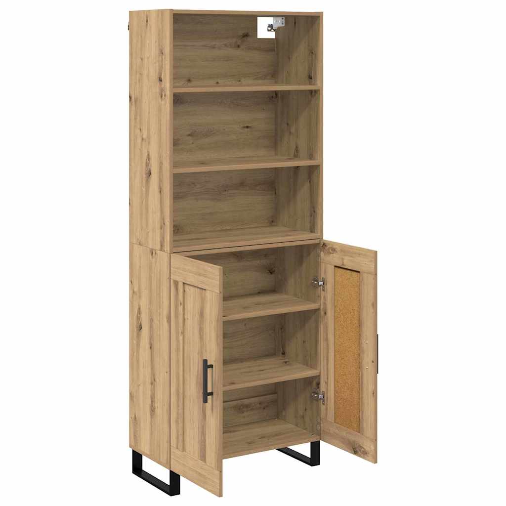 Highboard 2 pcs Umjetnički hrast Konstruirano drvo