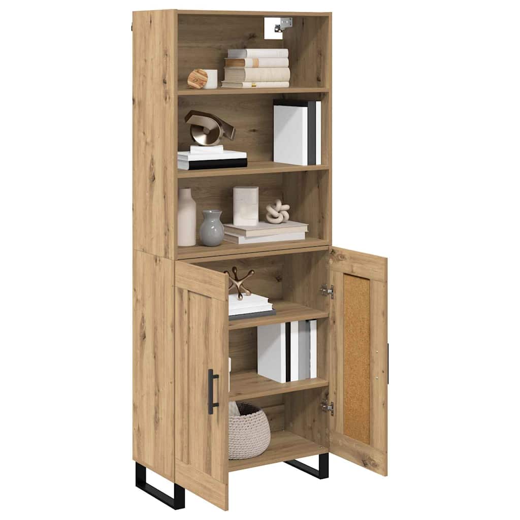 Highboard 2 pcs Umjetnički hrast Konstruirano drvo