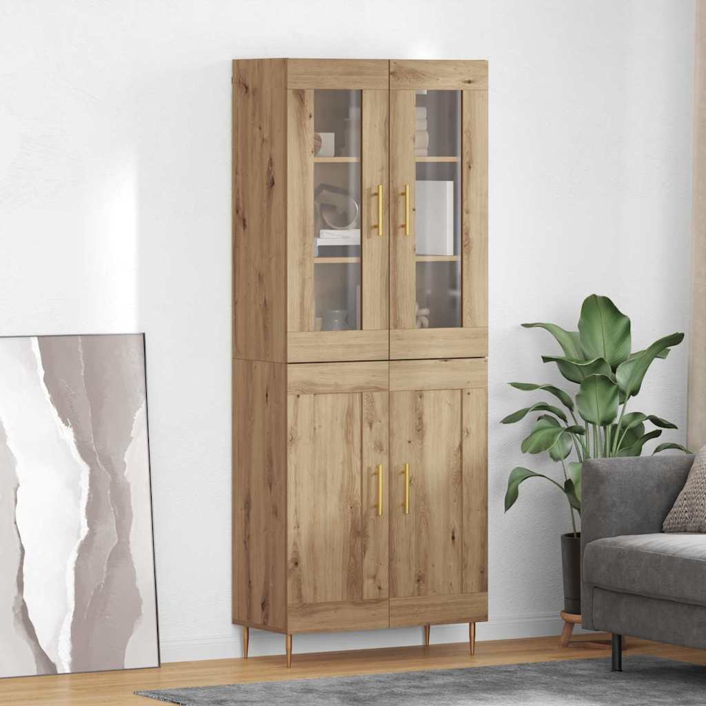 Highboard 2 pcs Umjetnički hrast Konstruirano drvo