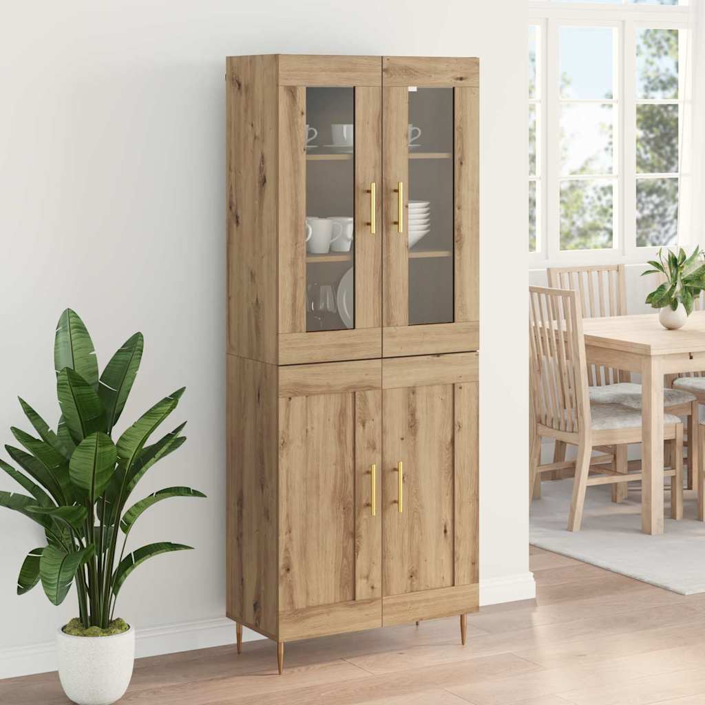 Highboard 2 pcs Umjetnički hrast Konstruirano drvo